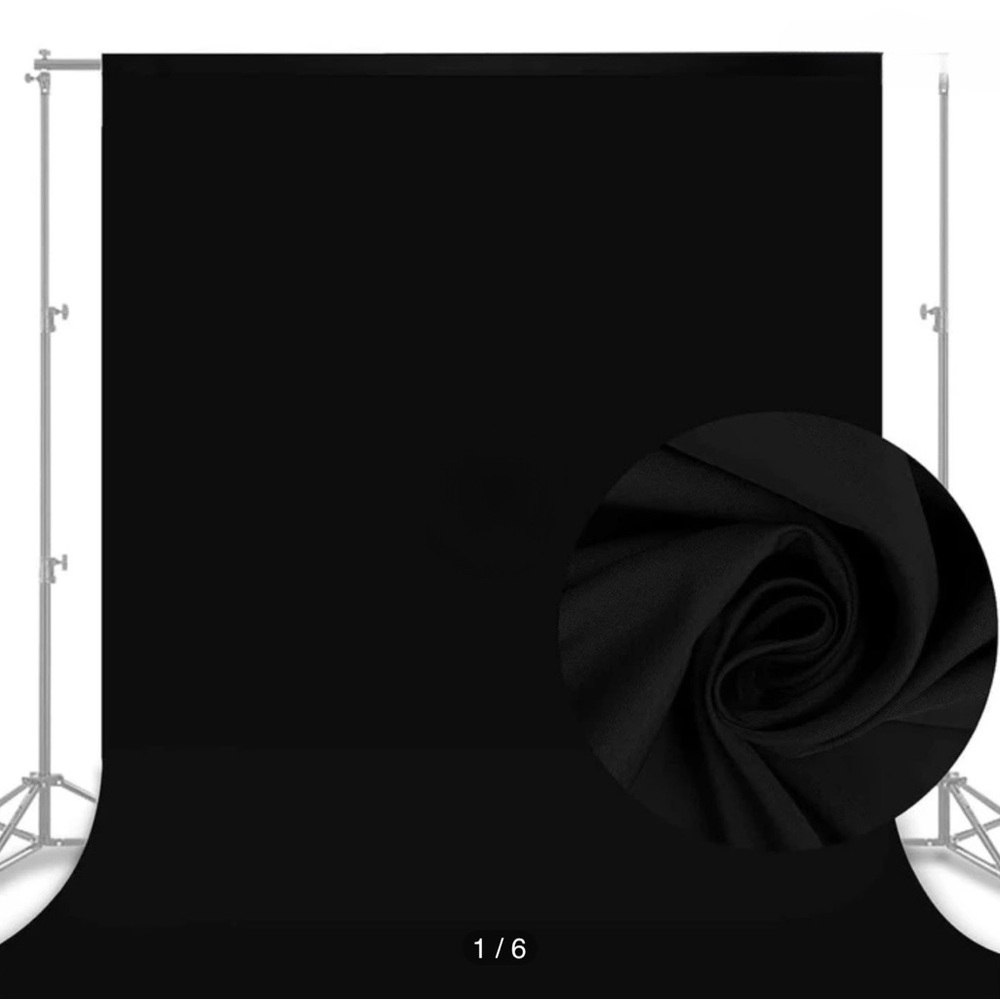 10 ft x 8 ft black backdrop, seamless, machine washable